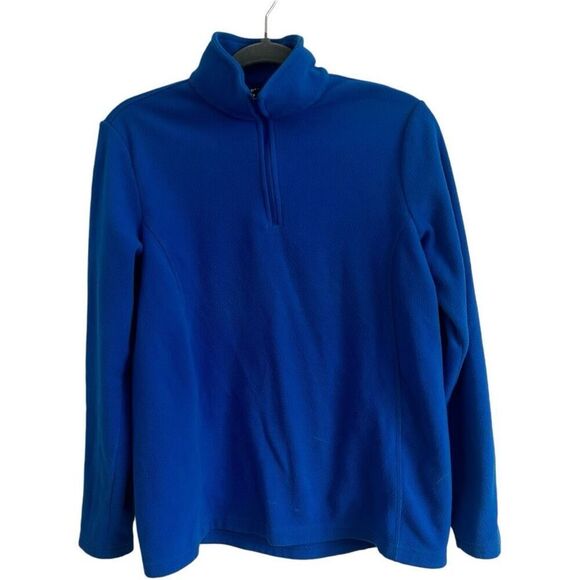 Lands' End Cobalt Blue Performance Fleece Sweater Womens Size S Hiking Athletic - Picture 4 of 11